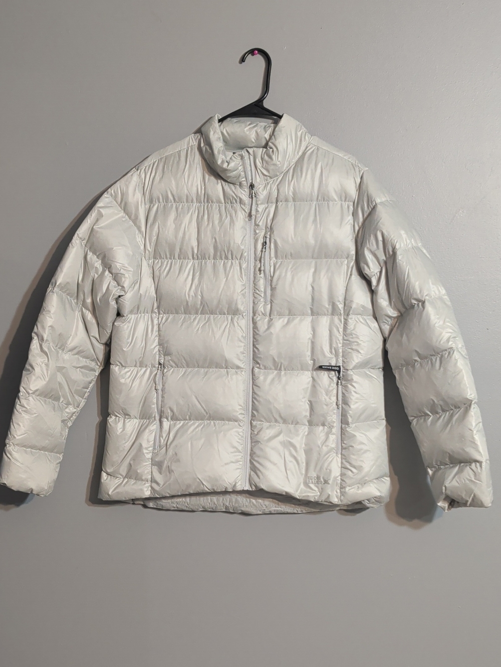 Eddie Bauer White Quilted Packable Down Puffer Jacket - Women